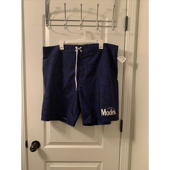 Cerveza Modelo Men's XXL Graphic Print Swim Board Shorts Brief Liner - Picture 1 of 11